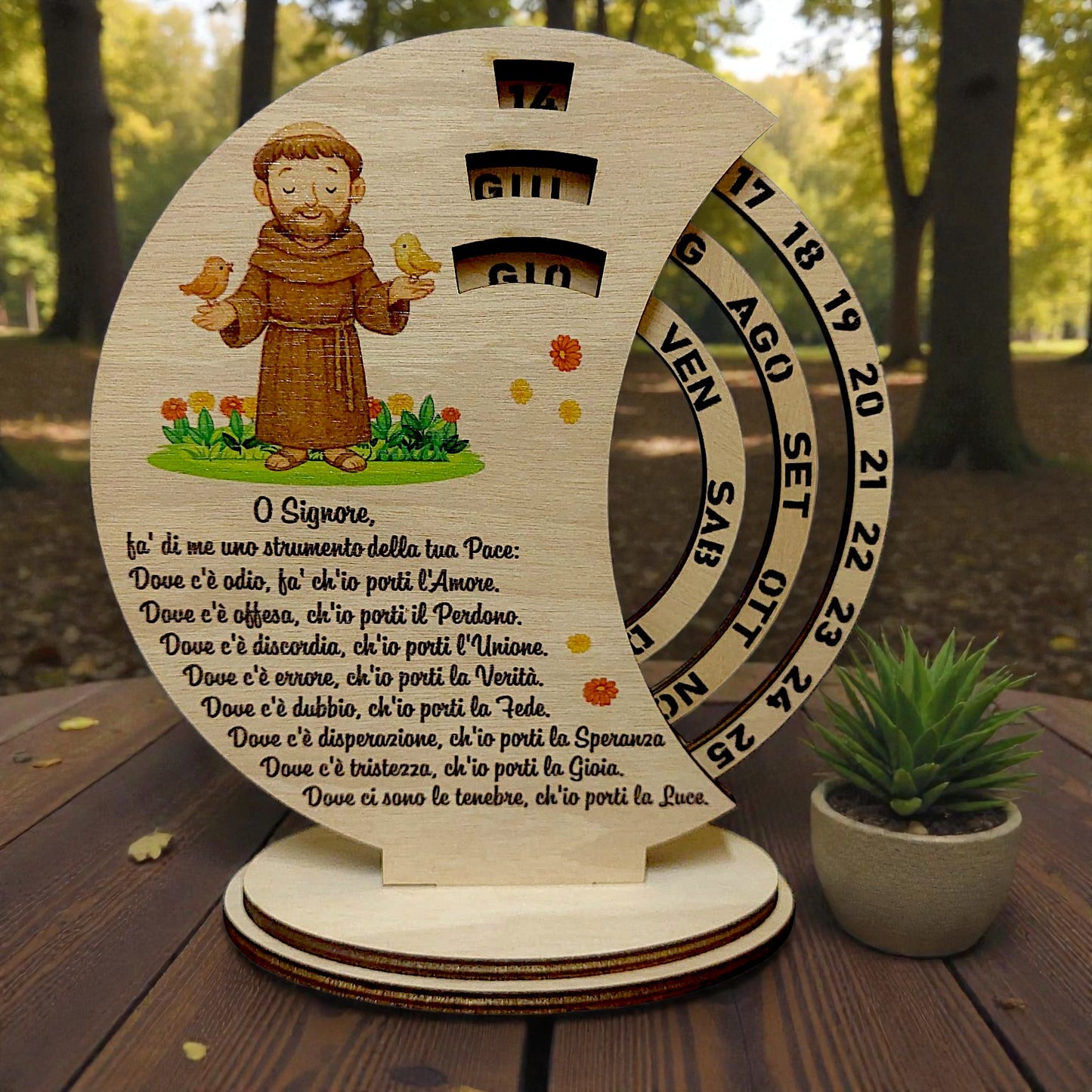 Calendario perpetuo in tema San Francesco di Assisi