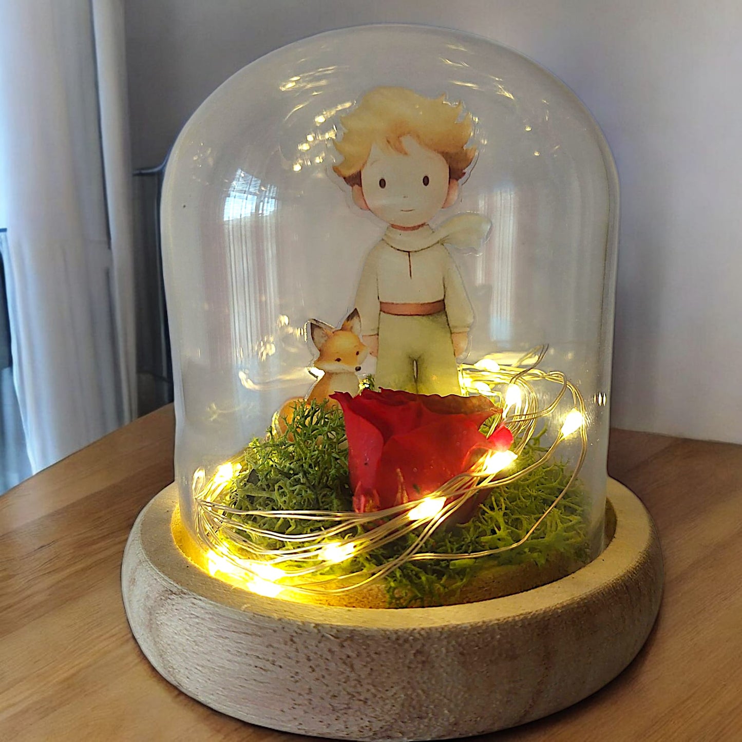 Campana di vetro luminosa Piccolo Principe
