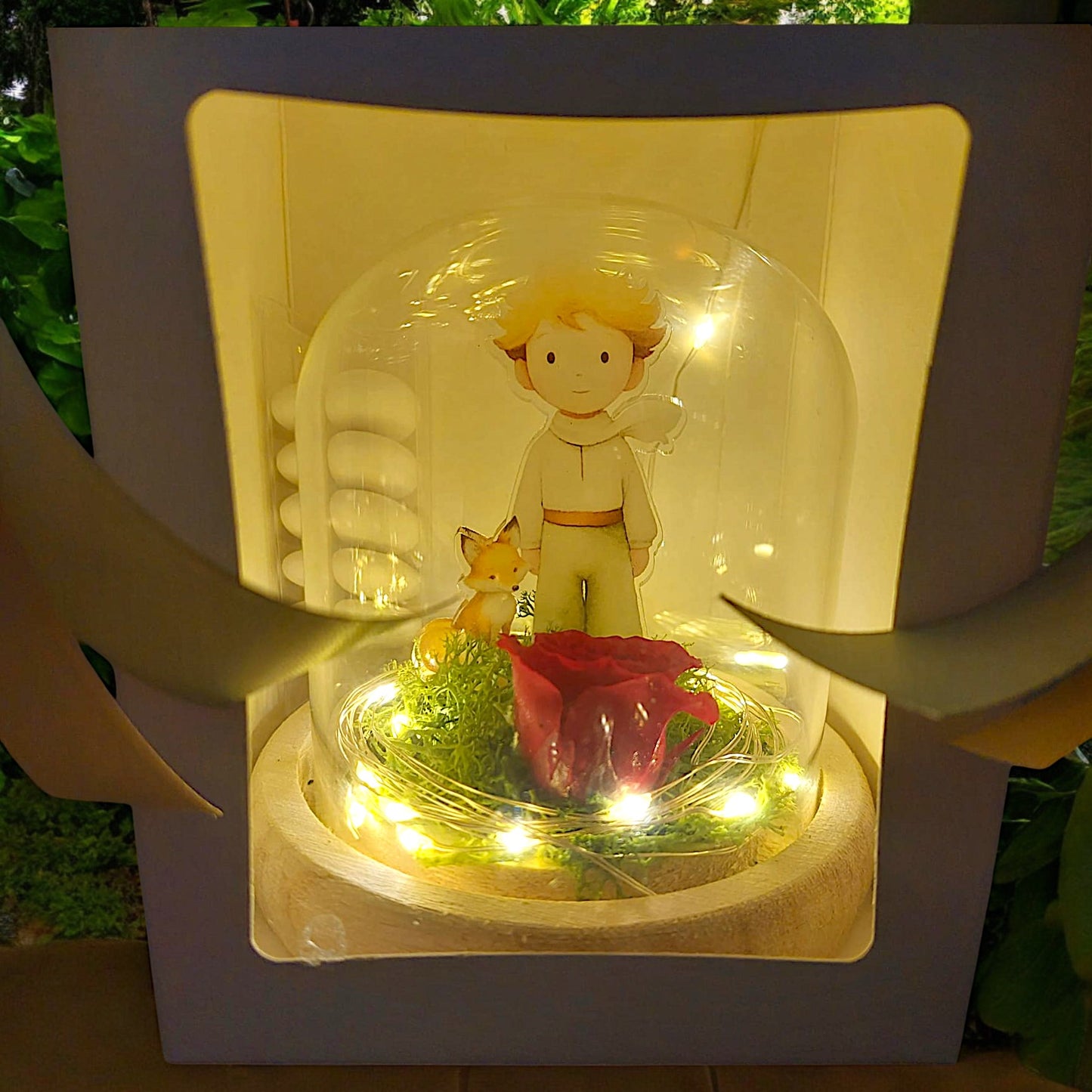 Campana di vetro luminosa Piccolo Principe