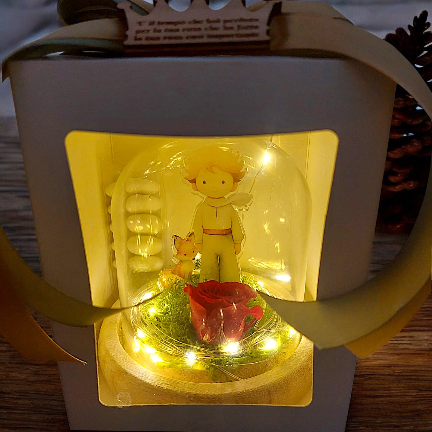 Campana di vetro luminosa Piccolo Principe