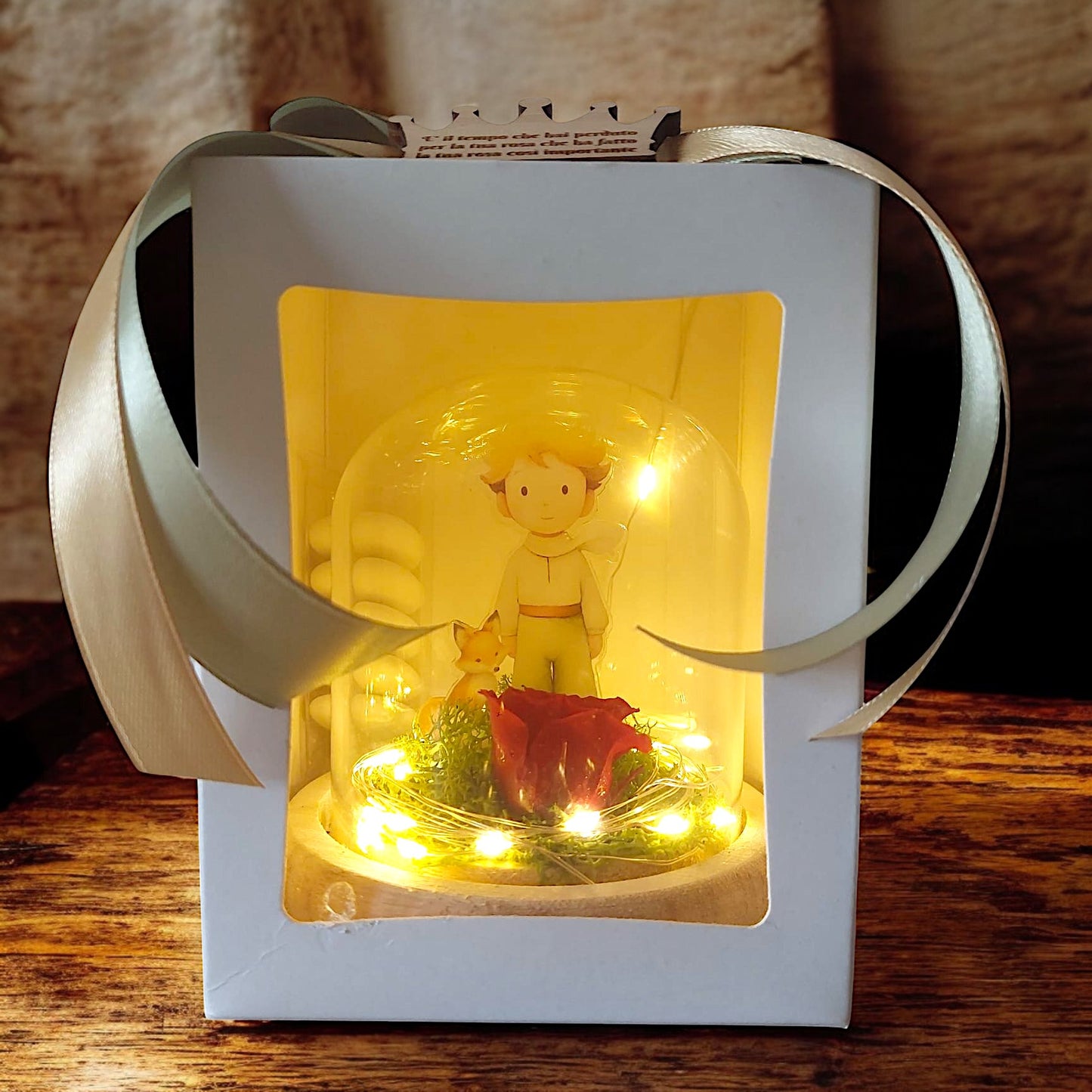 Campana di vetro luminosa Piccolo Principe
