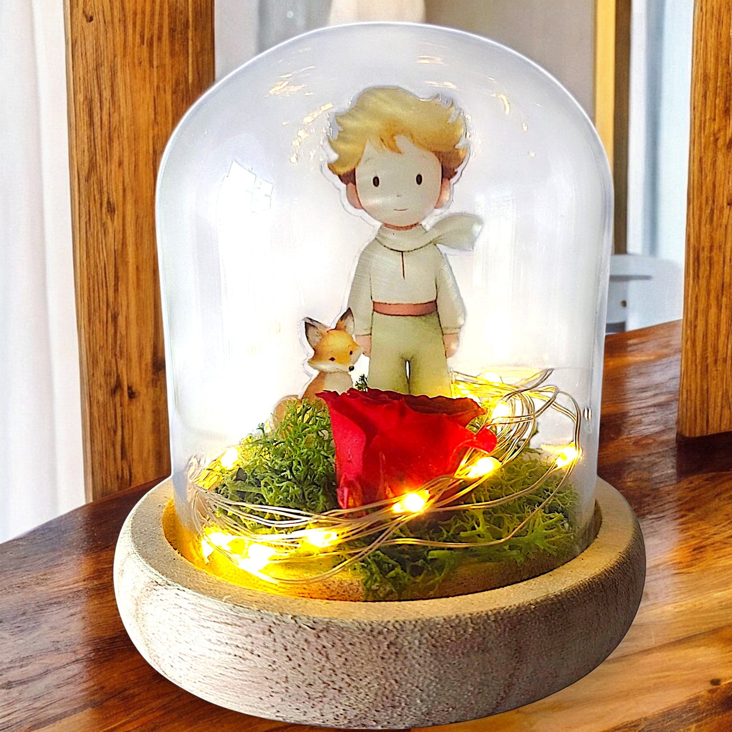 Campana di vetro luminosa Piccolo Principe