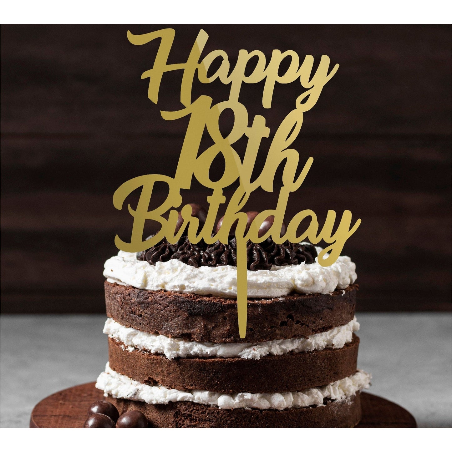 Cake topper Happy Birthday