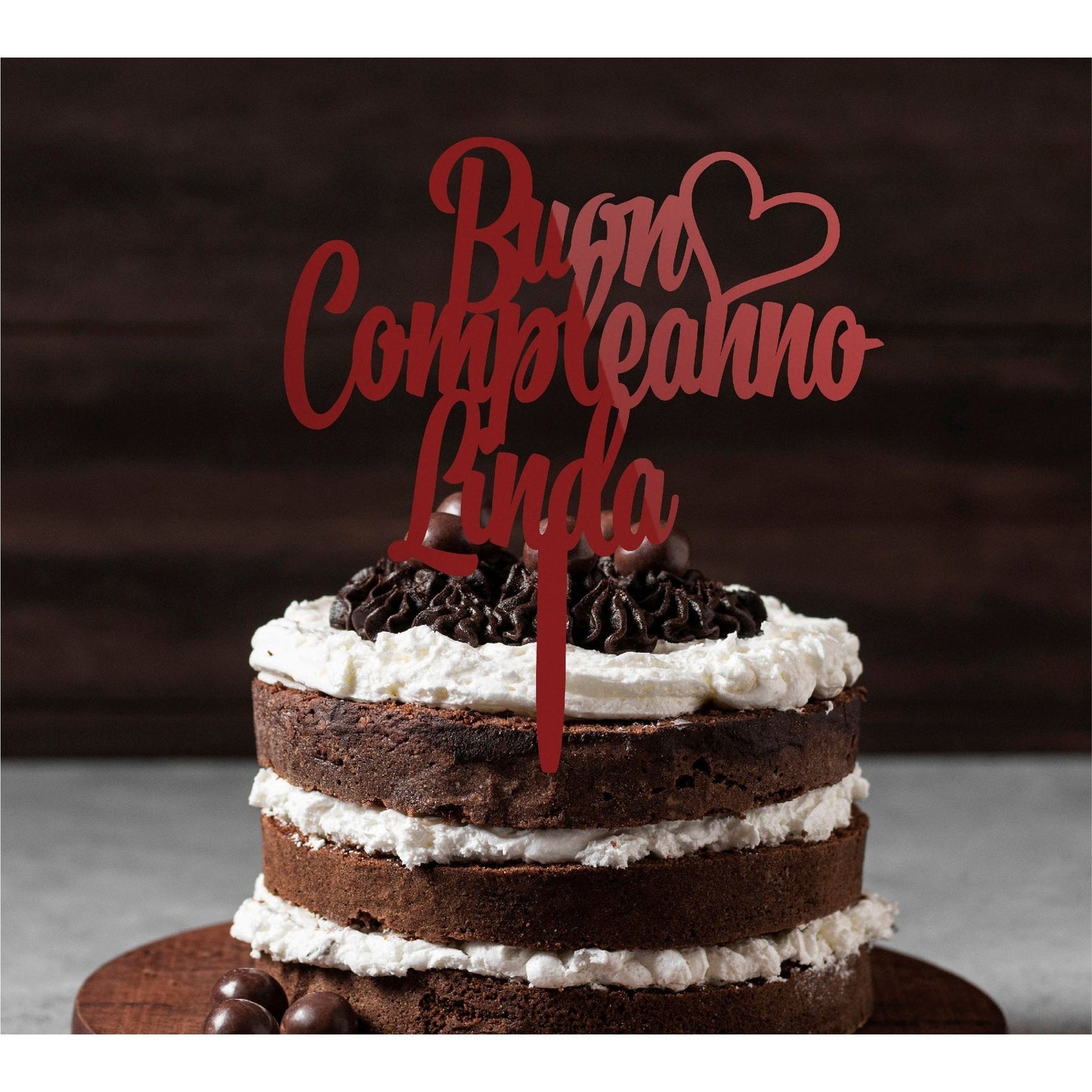 Cake topper Happy Birthday
