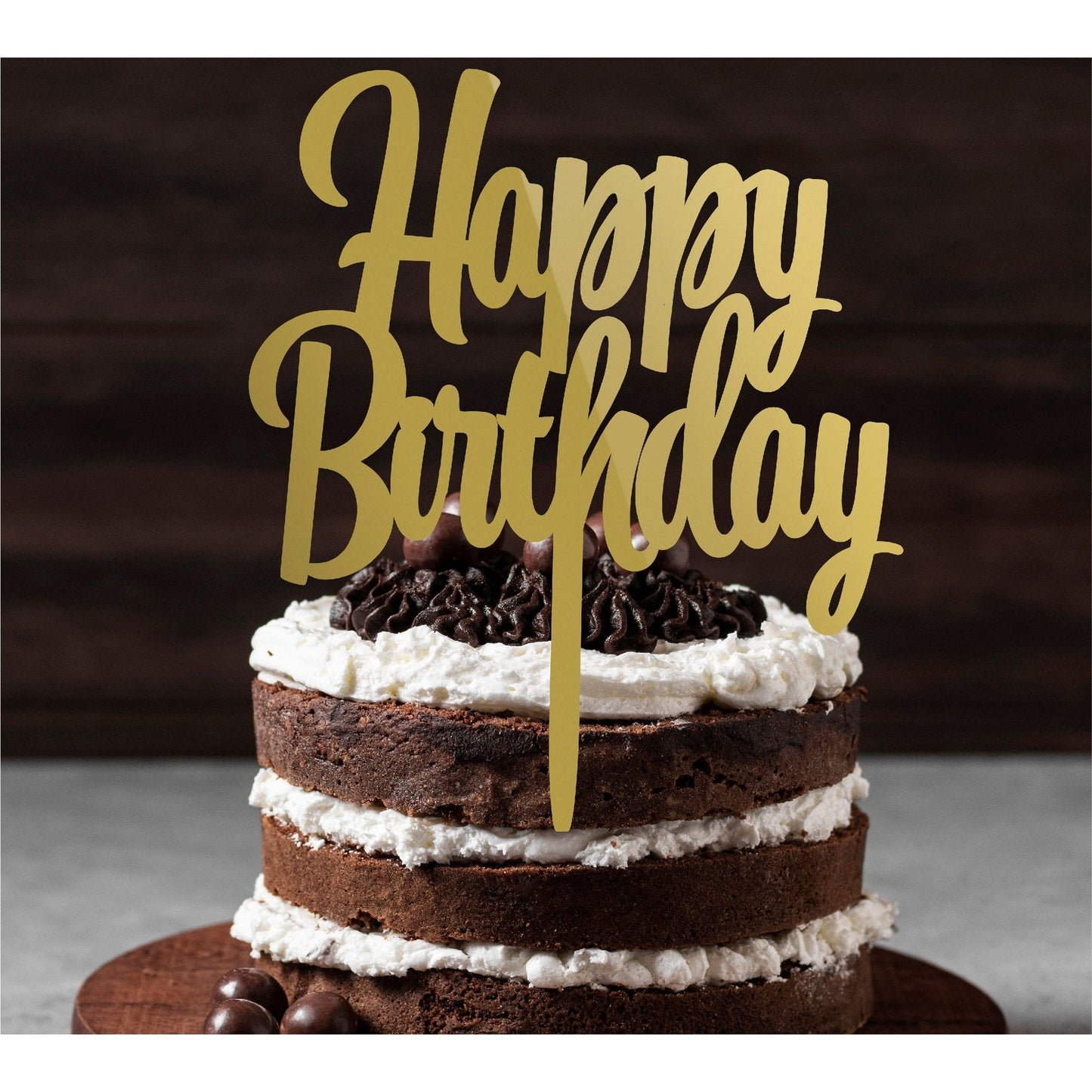 Cake topper Happy Birthday