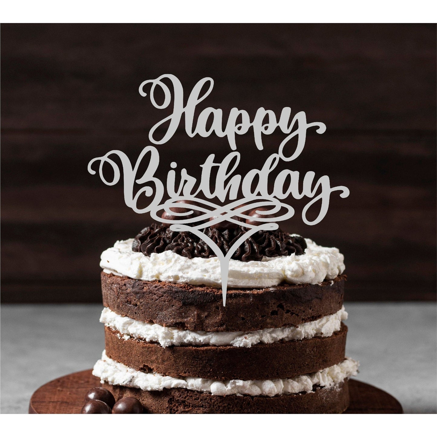 Cake topper Happy Birthday