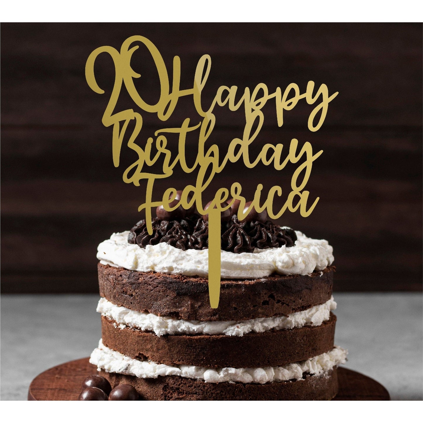 Cake topper Happy Birthday