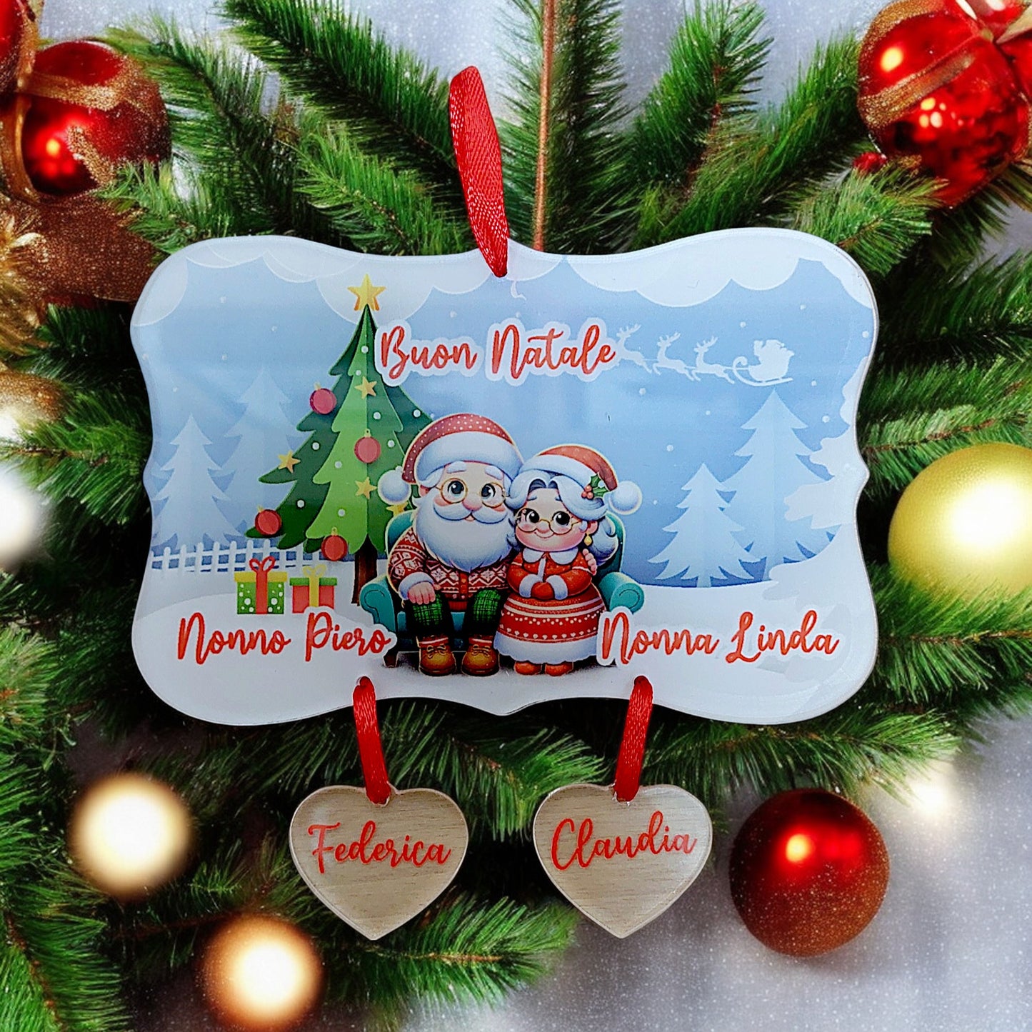 Ornamento buon Natale nonni