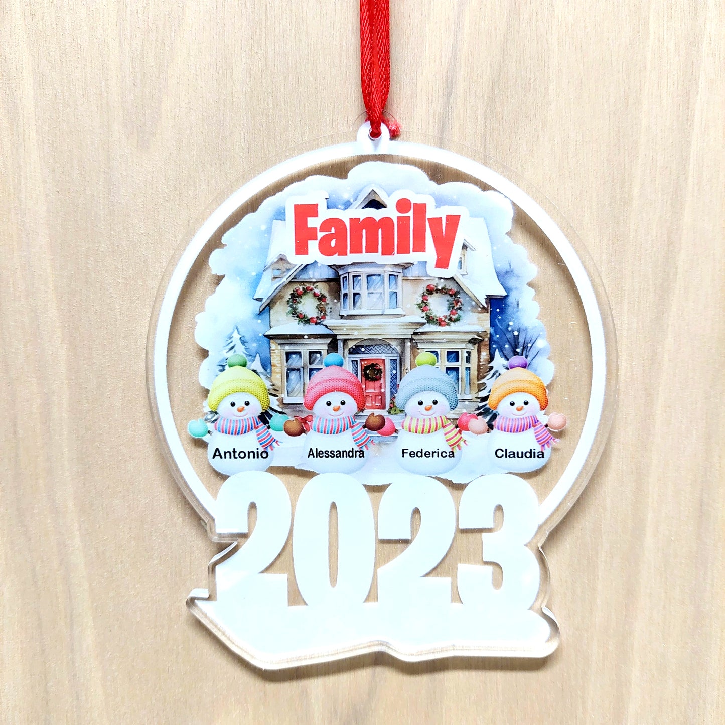 Sfera Family pupazzi di neve