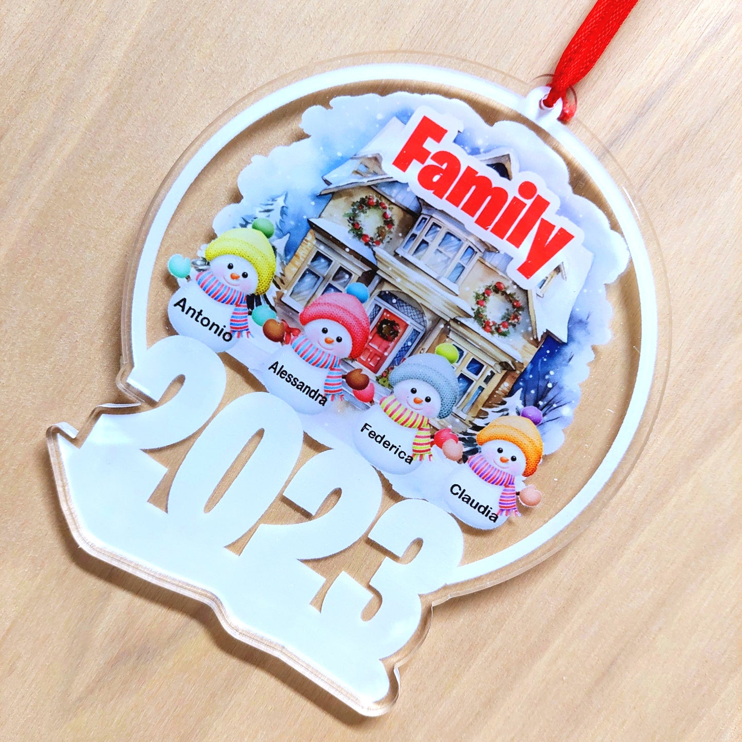 Sfera Family pupazzi di neve