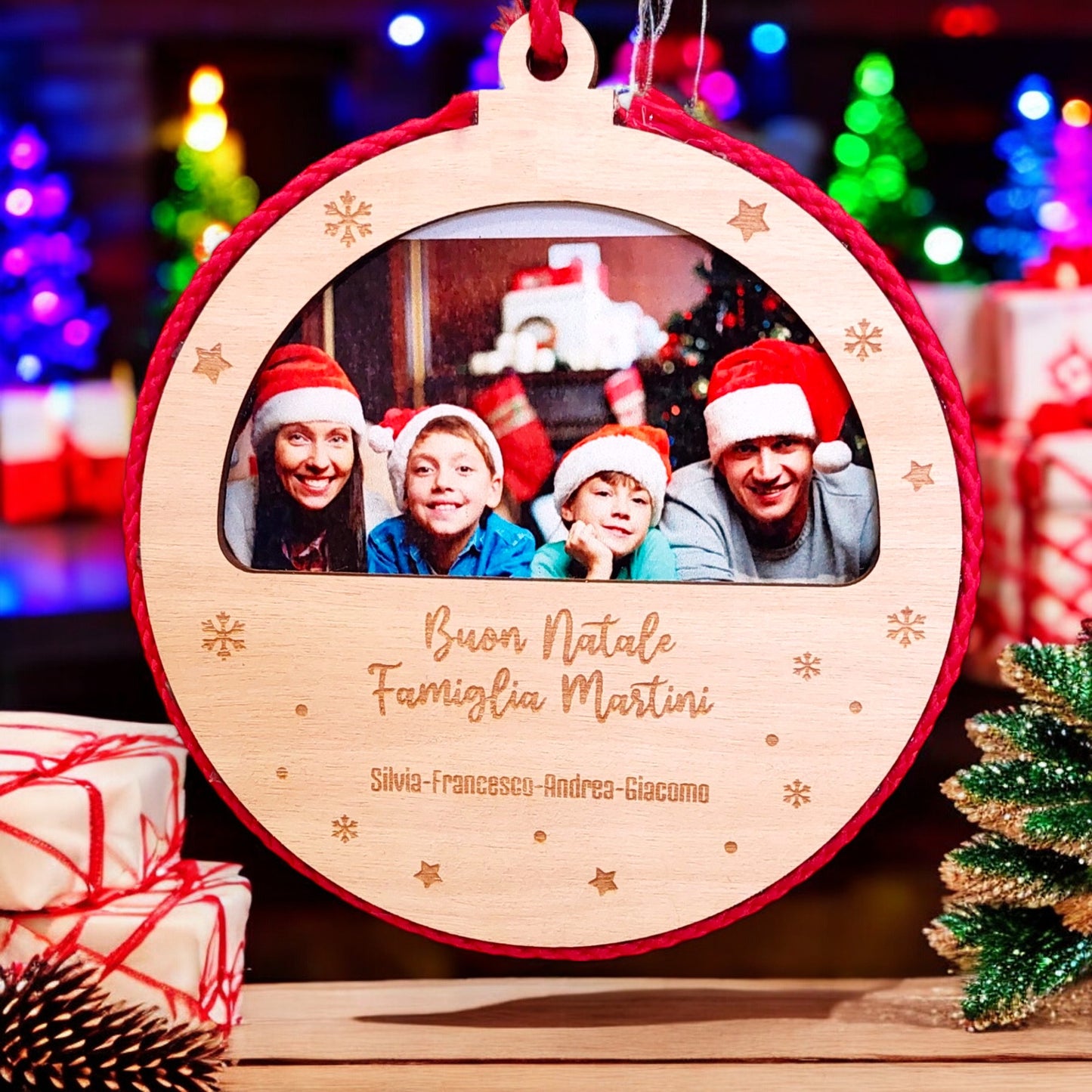 Ornamento natalizio sfera Famiglia