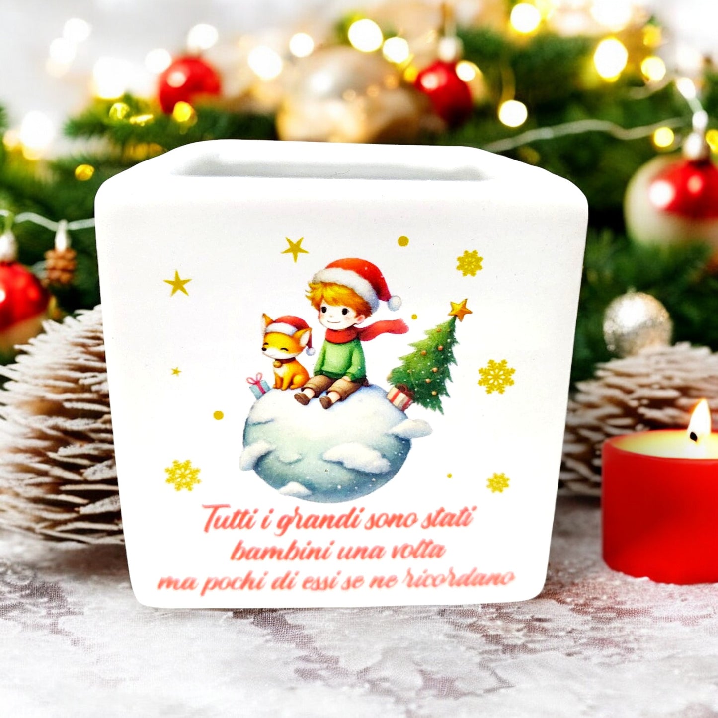 Vasetto in tema Piccolo Principe Natale