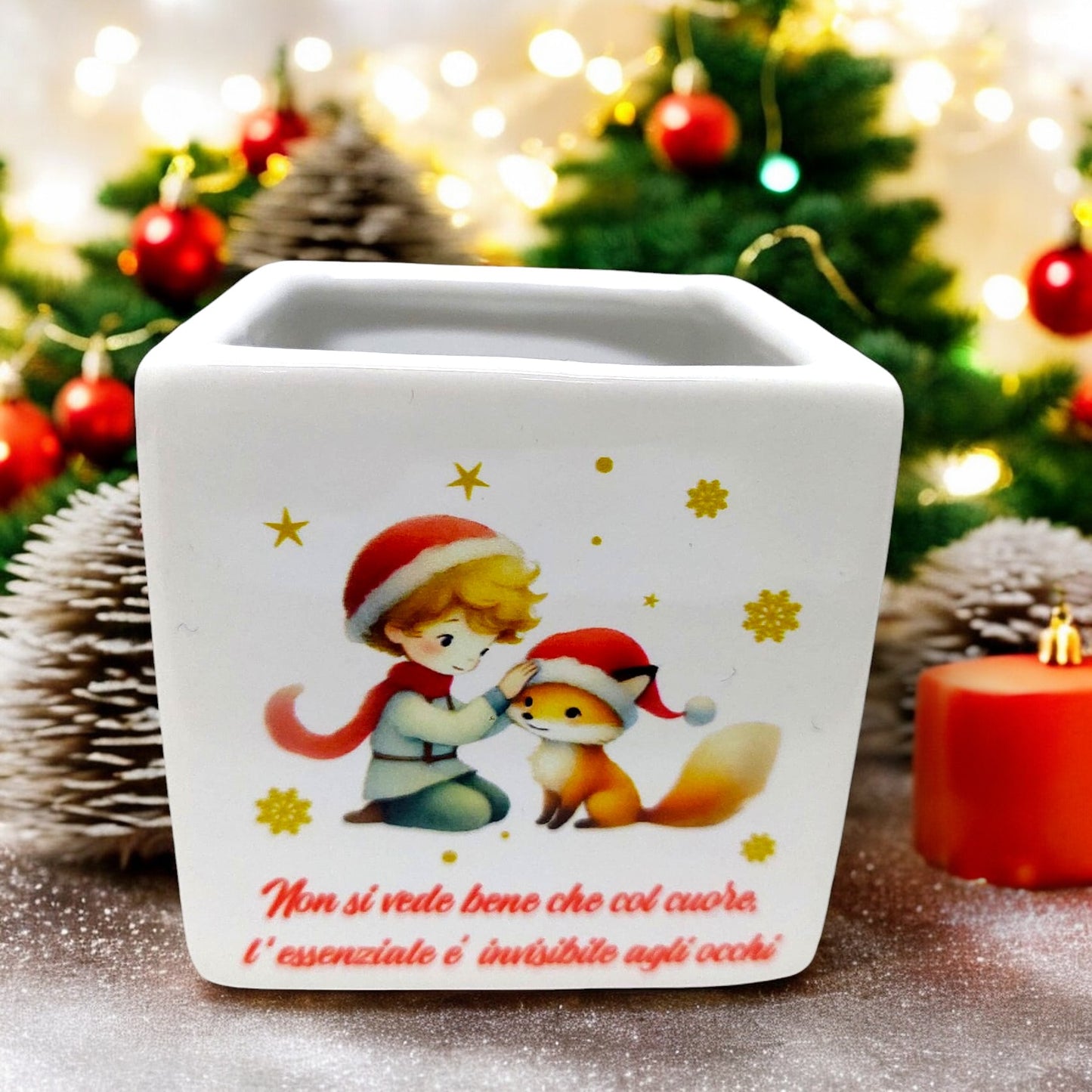 Vasetto in tema Piccolo Principe Natale