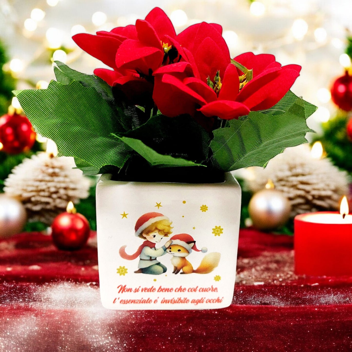Vasetto in tema Piccolo Principe Natale