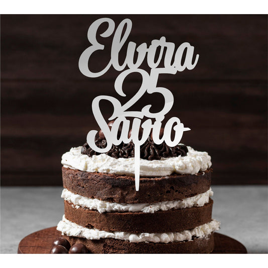 Cake topper Anniversario