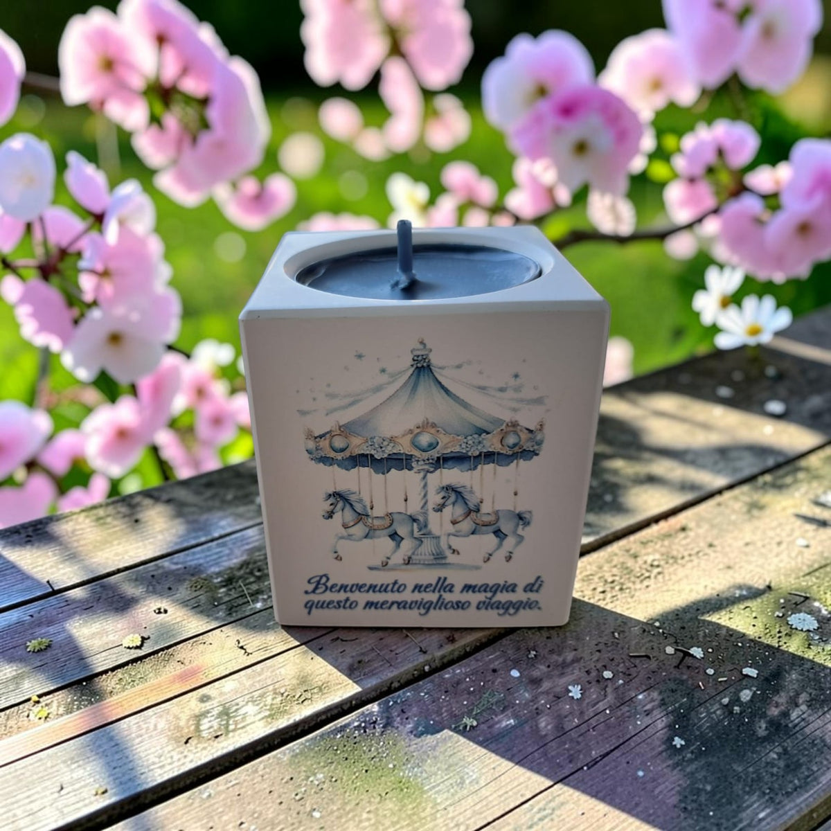Cubo porta candela in vari temi