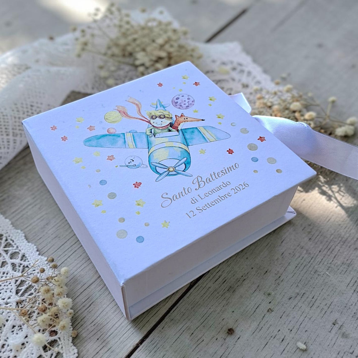 Cuore porta candela in tema Piccolo Principe,
