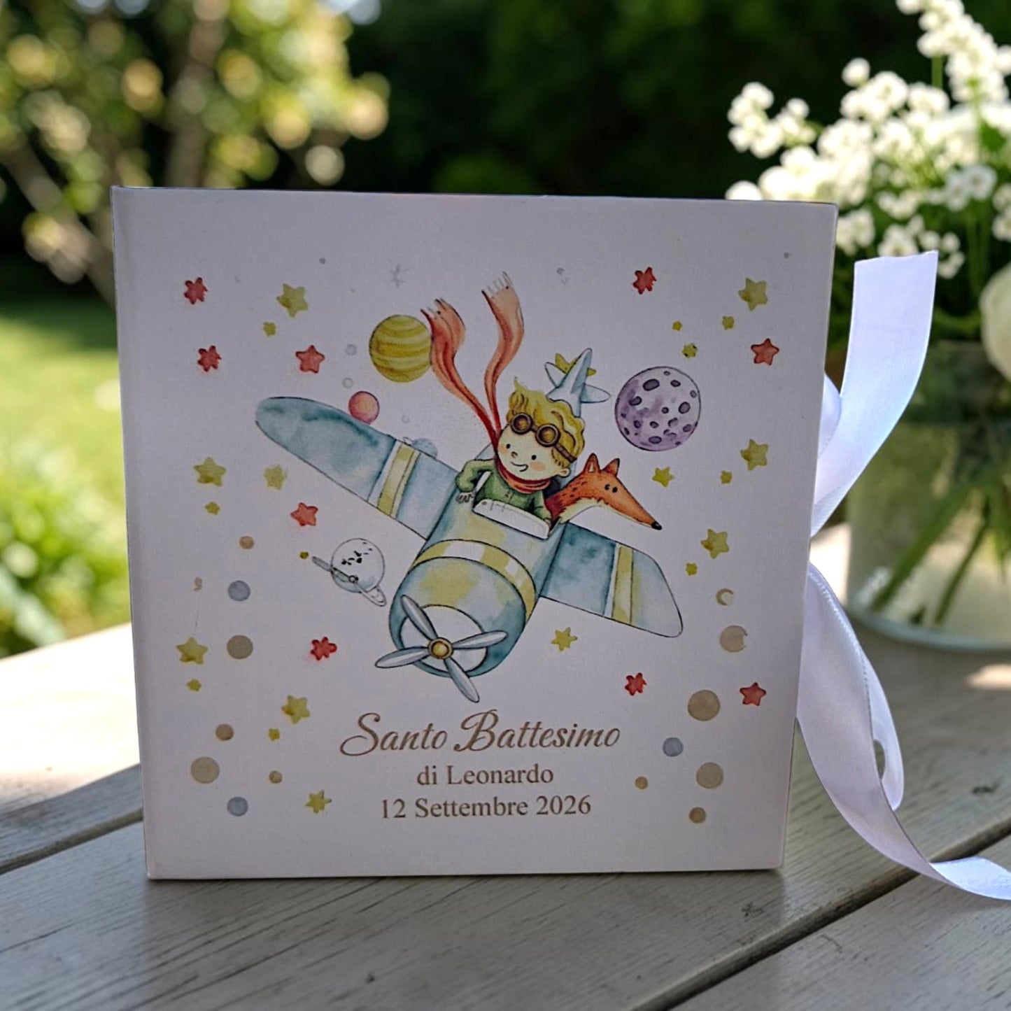 Cuore porta candela in tema Piccolo Principe,