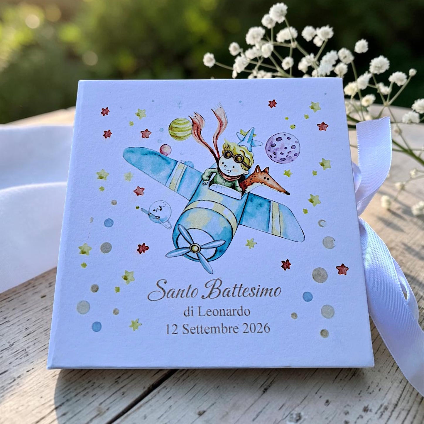 Cuore porta candela in tema Piccolo Principe,