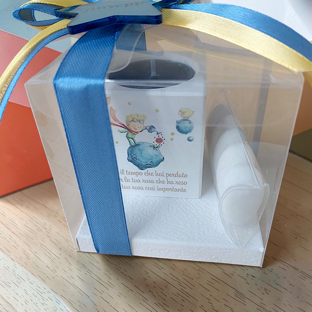 Cubo porta candela in tema piccolo principe