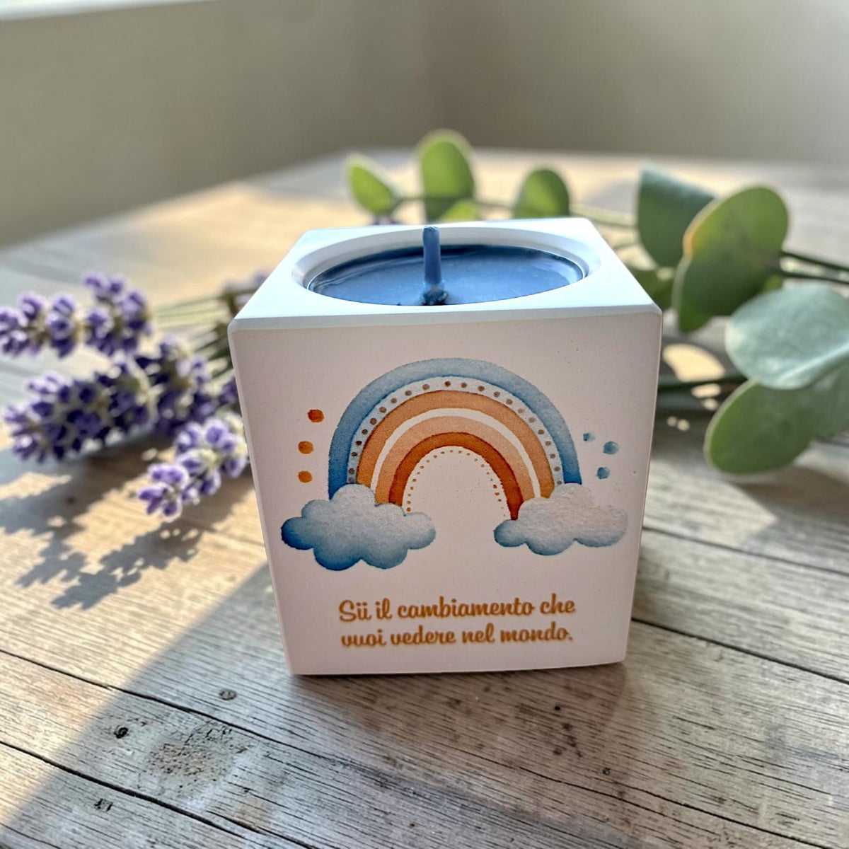 Cubo porta candela in vari temi