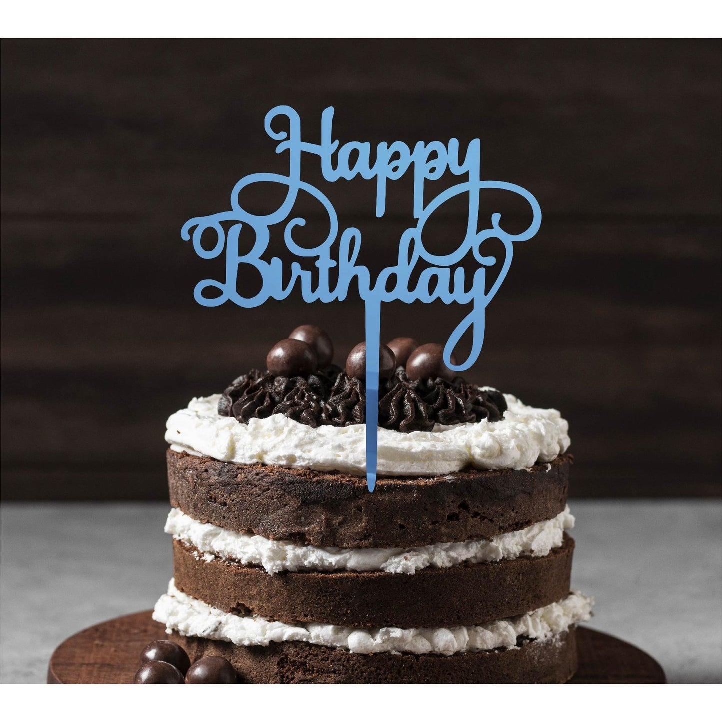 Cake topper Happy Birthday