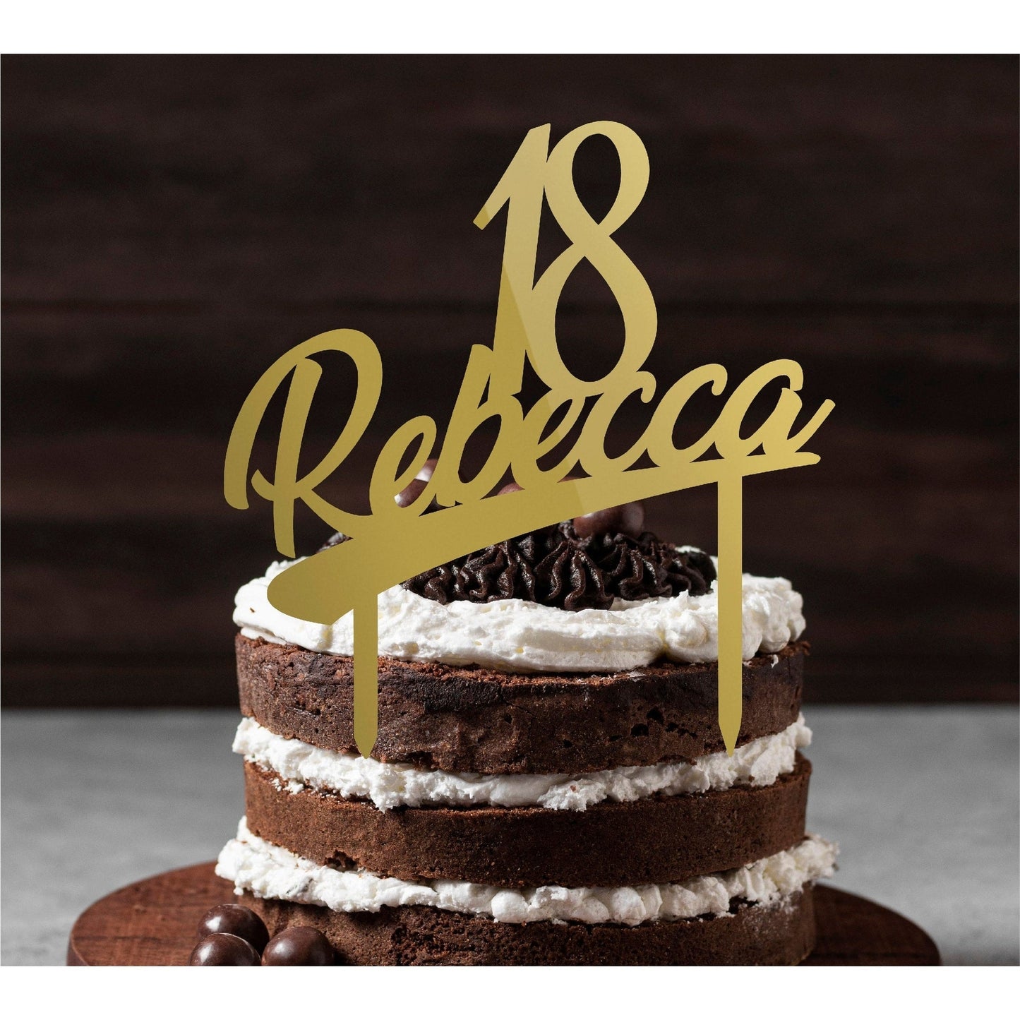 Cake topper Happy Birthday