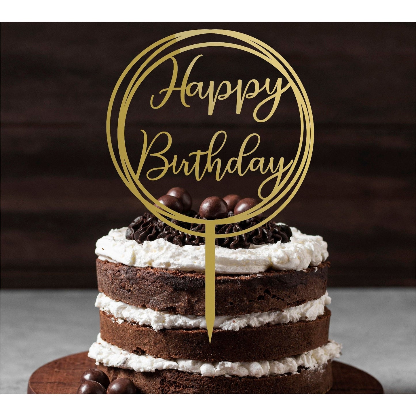 Cake topper Happy Birthday