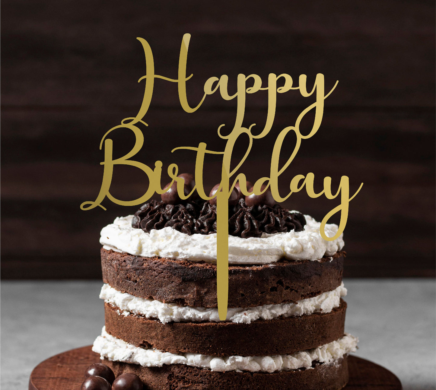 Cake topper Happy Birthday