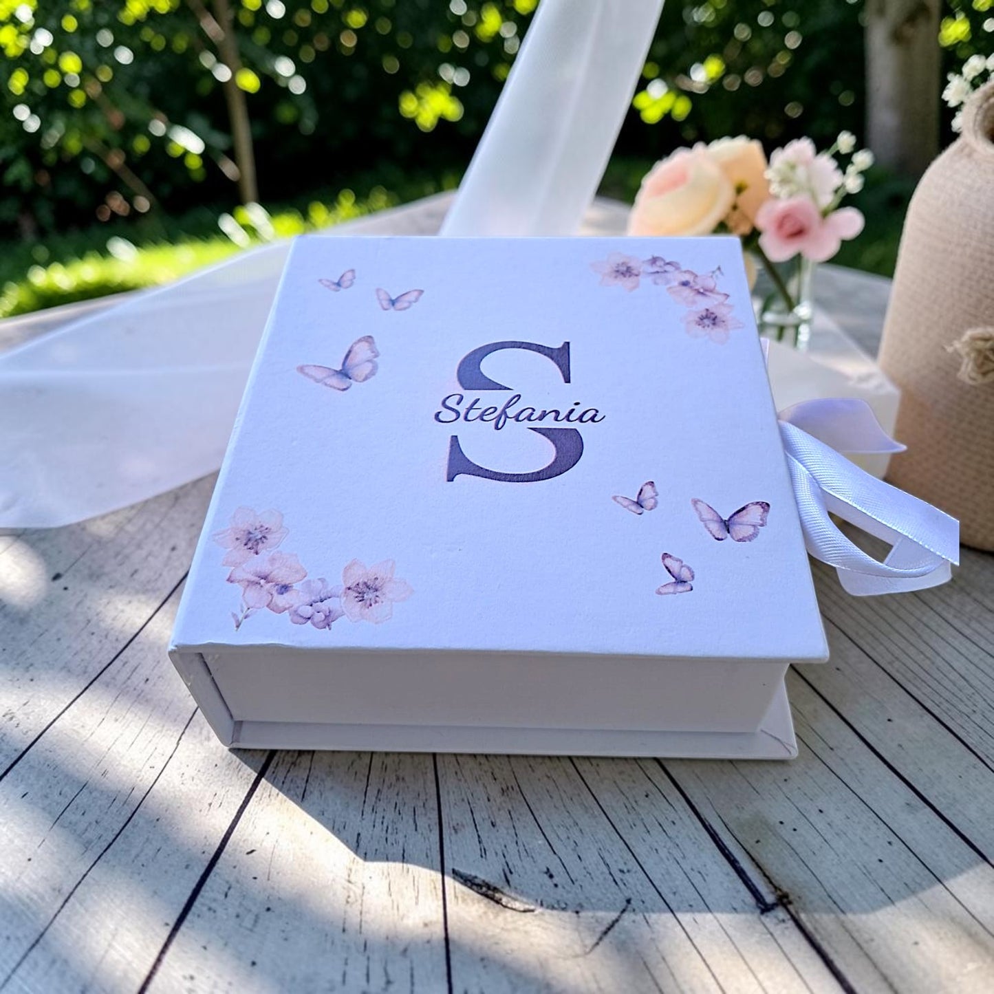 Farfalla in gesso, personalizzabile con stampa
