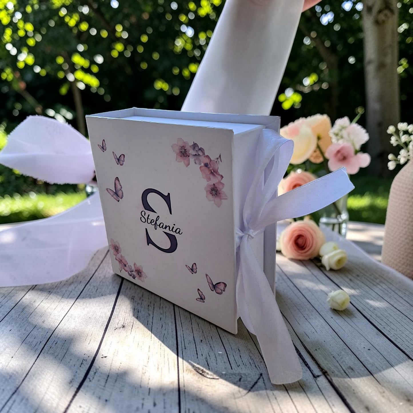 Farfalla in gesso, personalizzabile con stampa