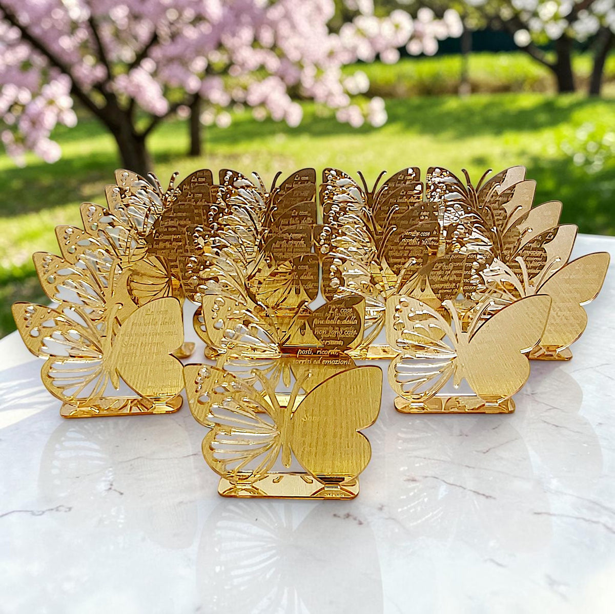 Personalized plexiglass butterfly with engraving
