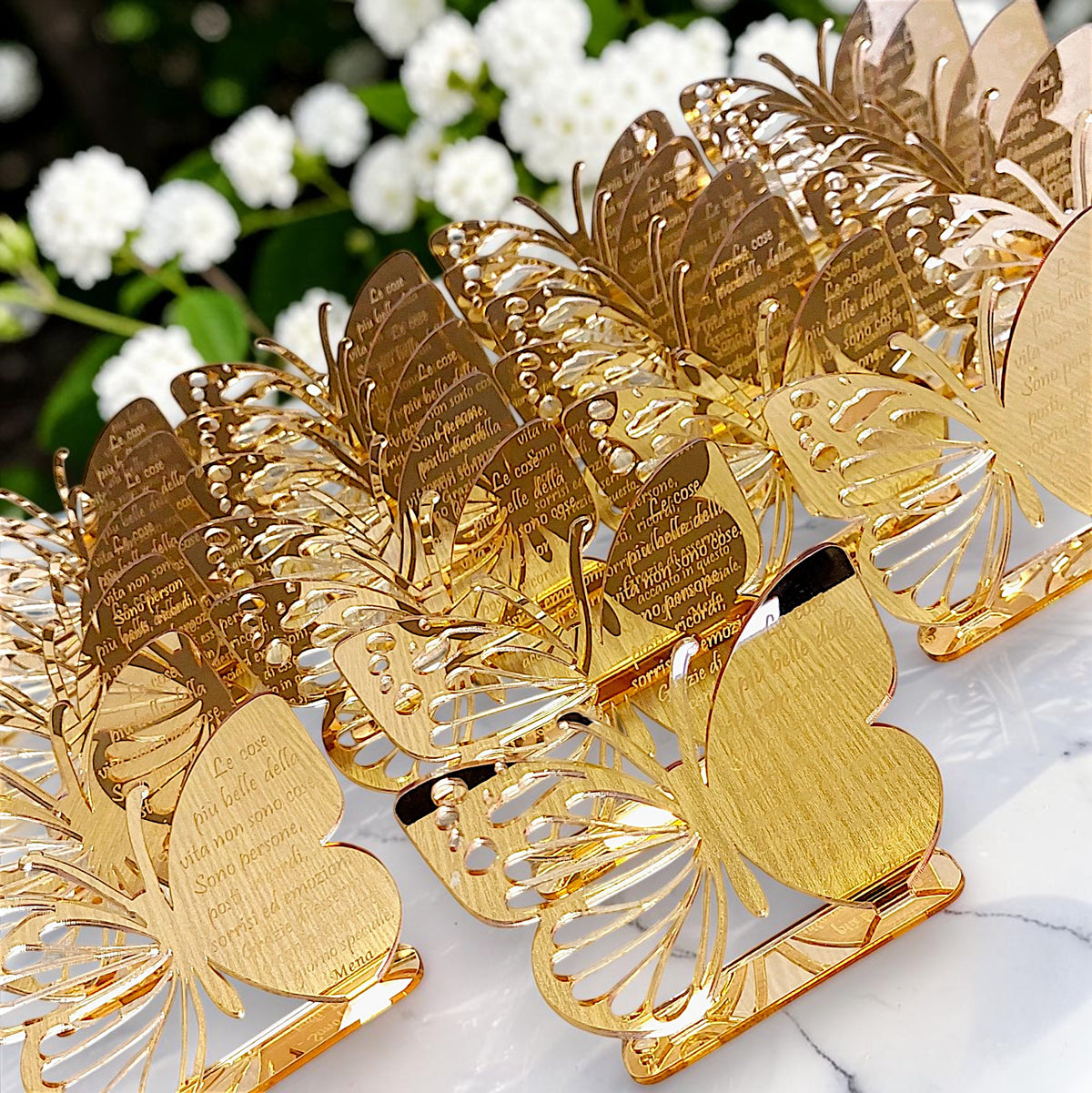 Personalized plexiglass butterfly with engraving