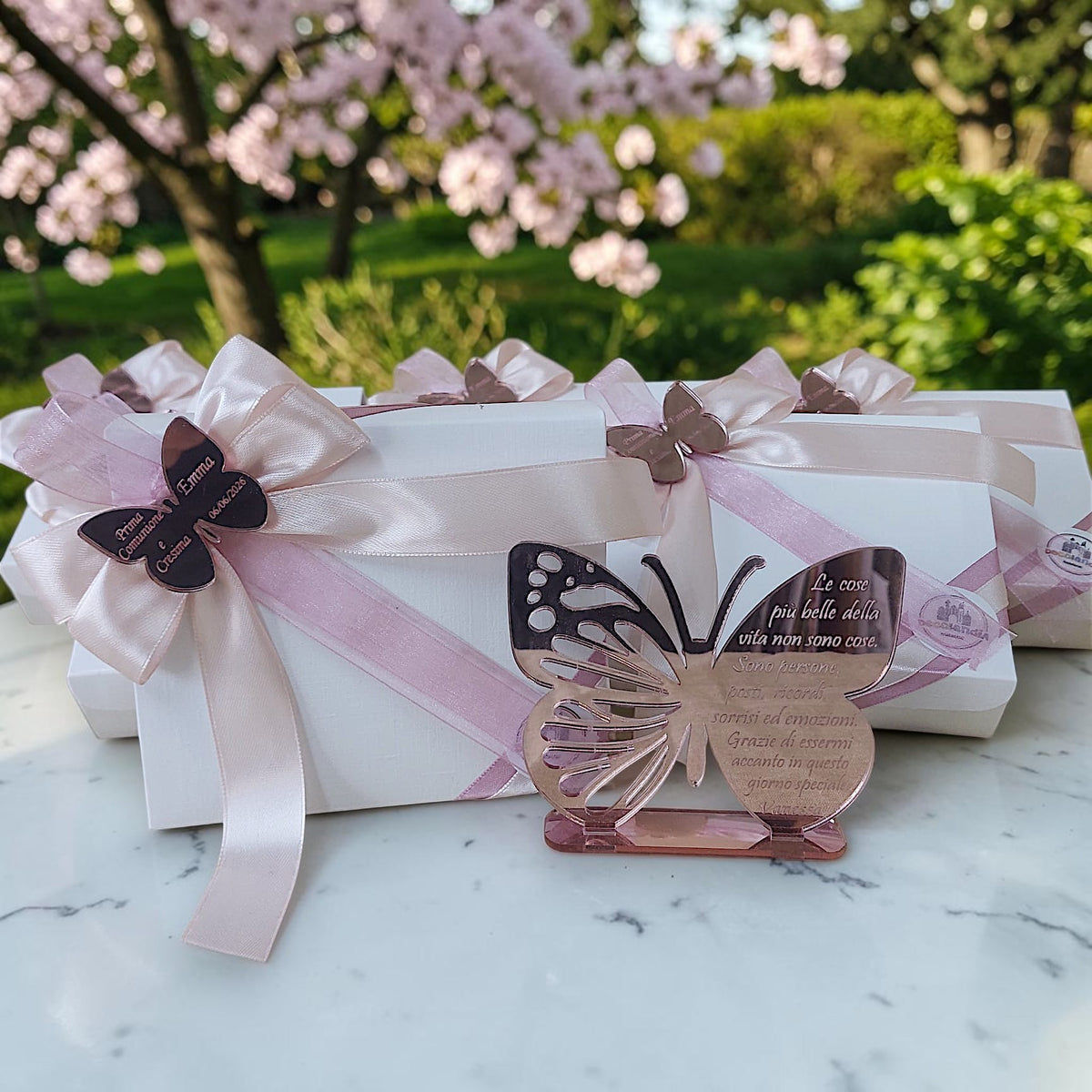 Personalized plexiglass butterfly with engraving