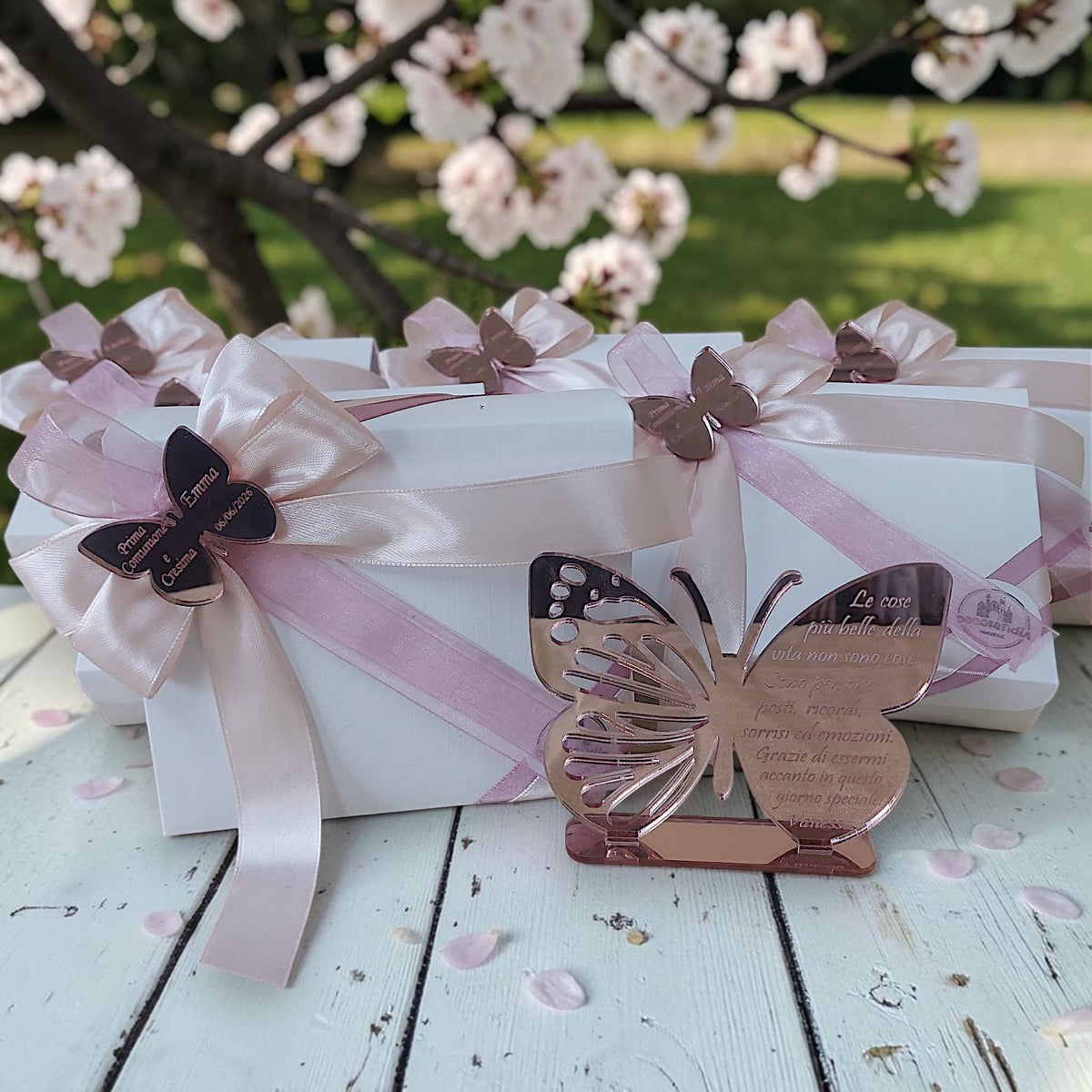 Personalized plexiglass butterfly with engraving