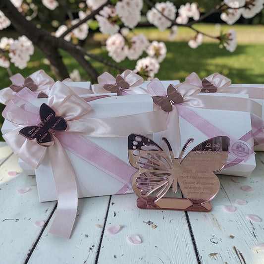 Personalized plexiglass butterfly with engraving