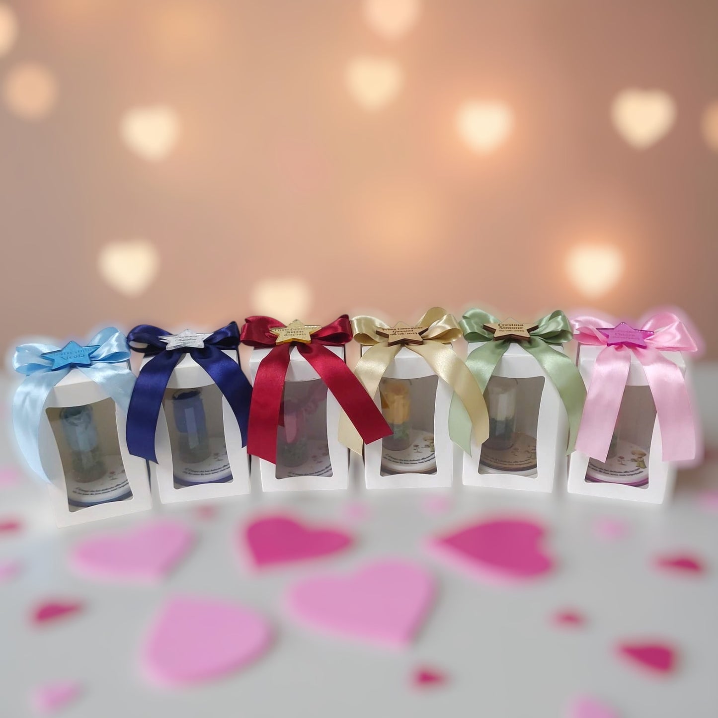 Bomboniera in tema piccolo principe con rosa stabilizzata