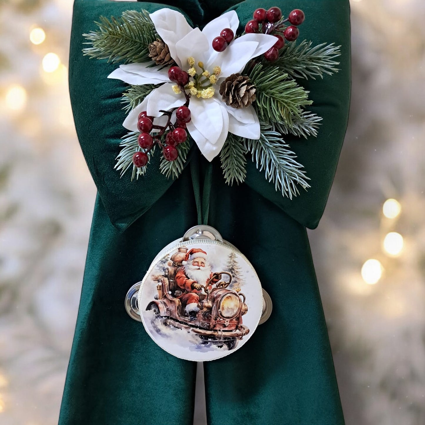 Christmas bow with dedication decoration