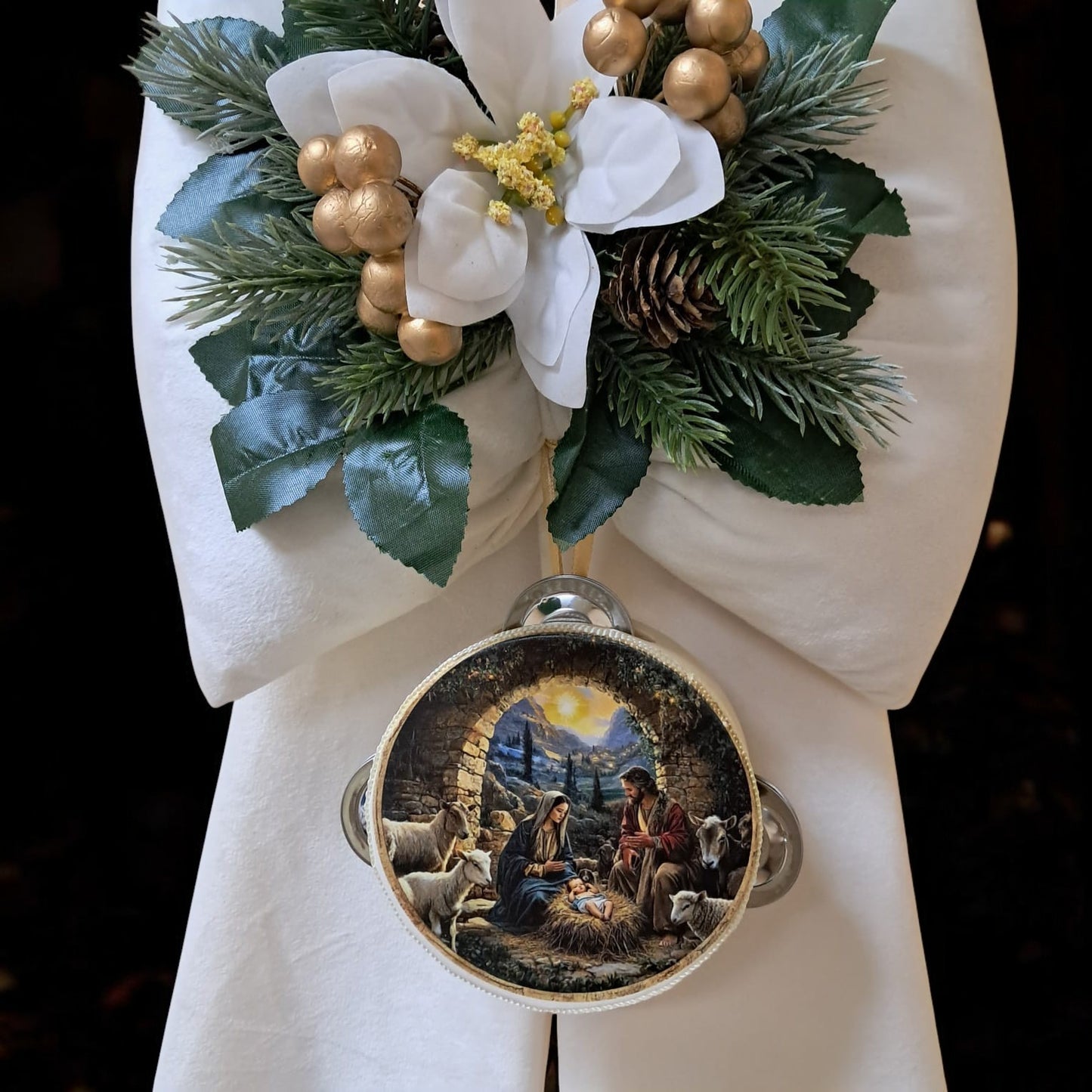 Christmas bow with dedication decoration