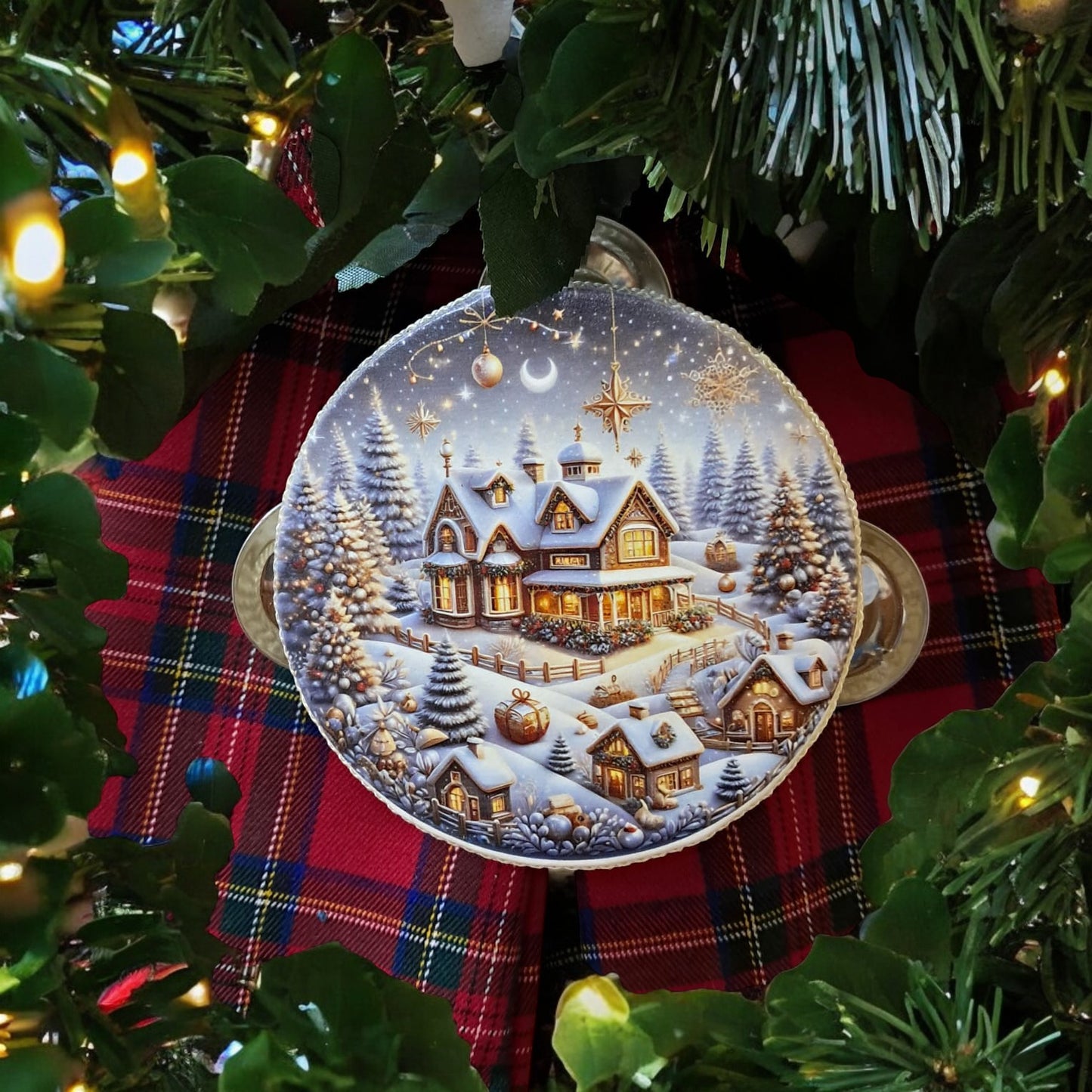 Christmas bow with dedication decoration