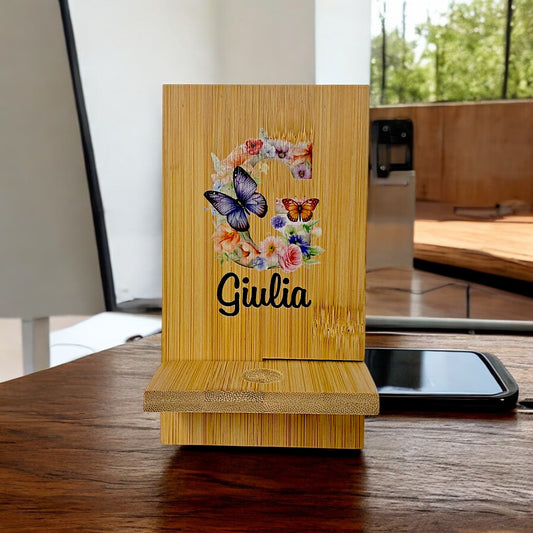 Porta cellulare in legno di bamboo