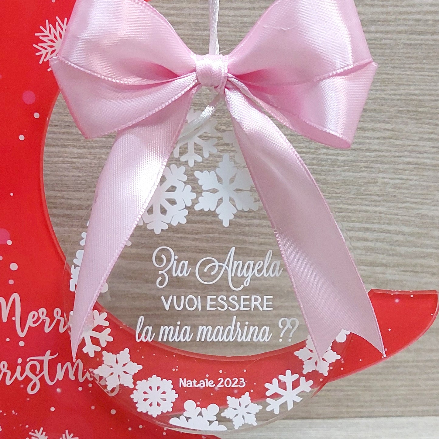 Dillo con una sfera, ornamento natalizio personalizzabile