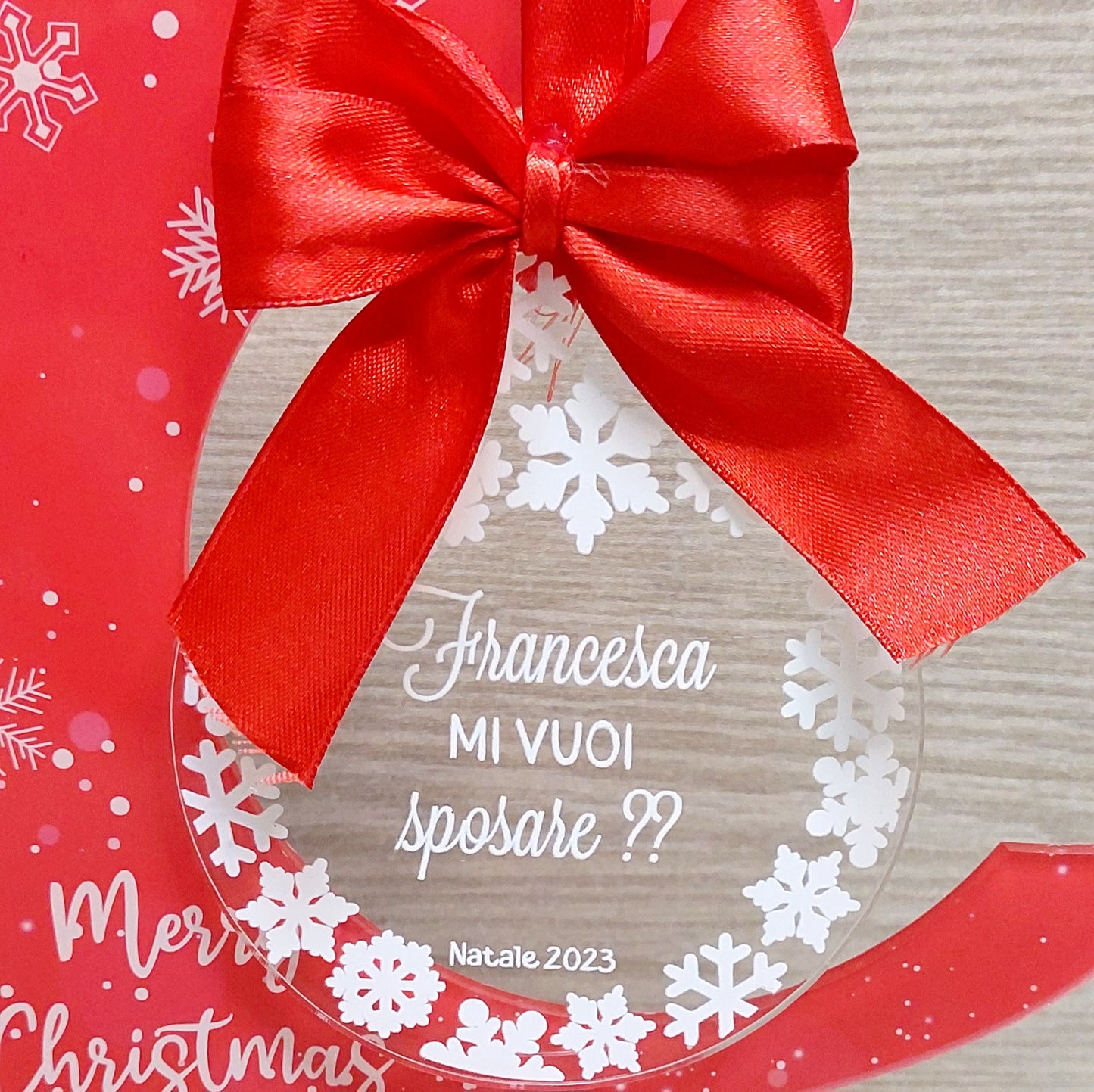 Dillo con una sfera, ornamento natalizio personalizzabile
