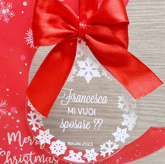 Dillo con una sfera, ornamento natalizio personalizzabile