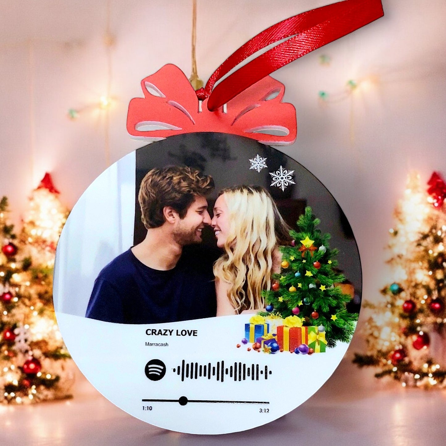 Sfera con foto e dedica musicale