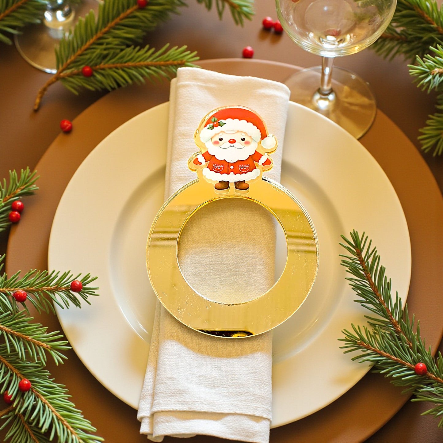 Portatovaglioli natalizio personalizzabile con nome