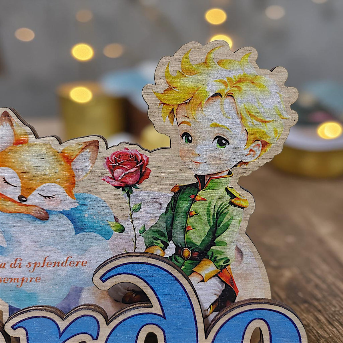 Nome in legno in tema Piccolo Principe