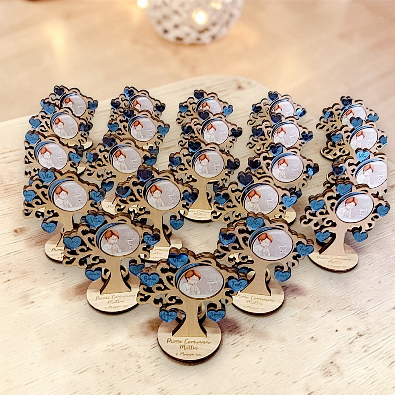Tree of Life, a First Communion favor. Can also be used for other occasions by customizing the plexiglass insert.