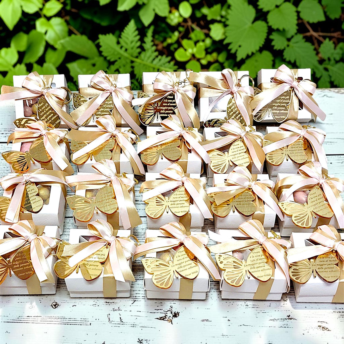 Personalized engraved butterfly keychain. A perfect wedding favor for any memorable ceremony or event.