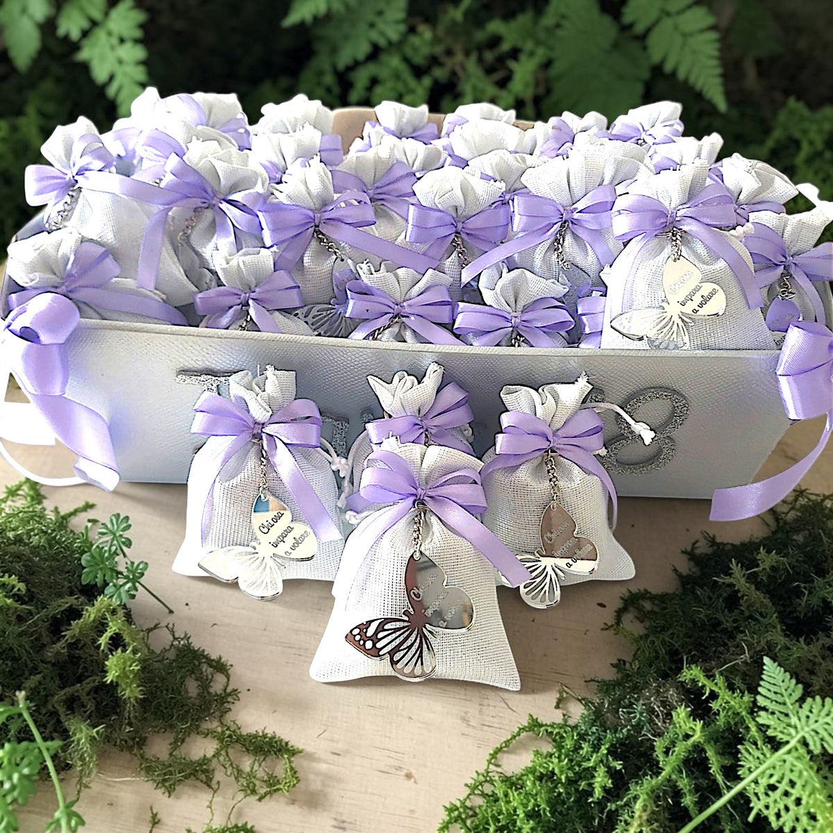 Personalized engraved butterfly keychain. A perfect wedding favor for any memorable ceremony or event.